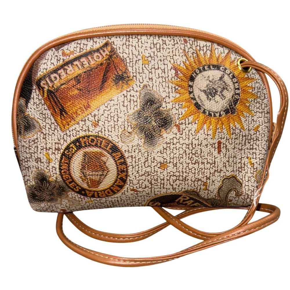 Vintage Allan Edward Patchwork Art World Map Small‎ Crossbody Bag Boho - Picture 2 of 10
